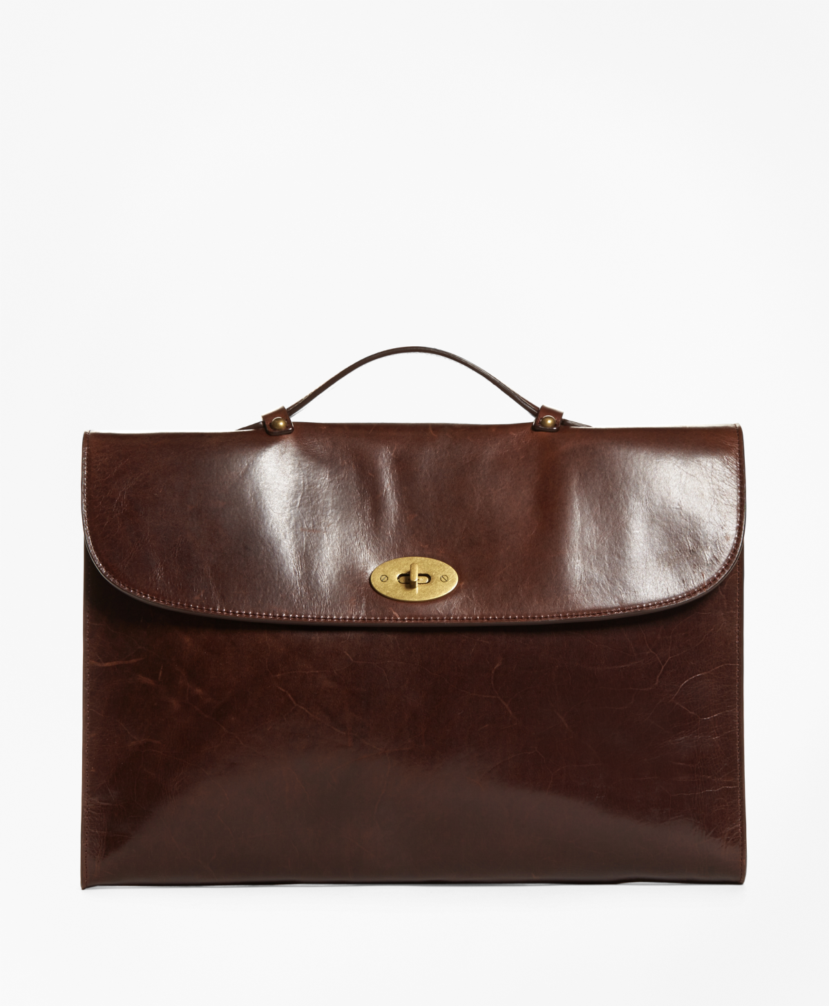 Distressed Leather Briefcase