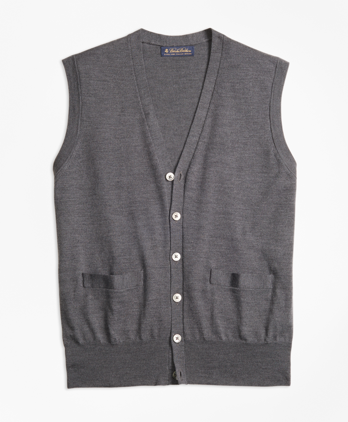 BrooksTech Merino Wool Button-Front Vest