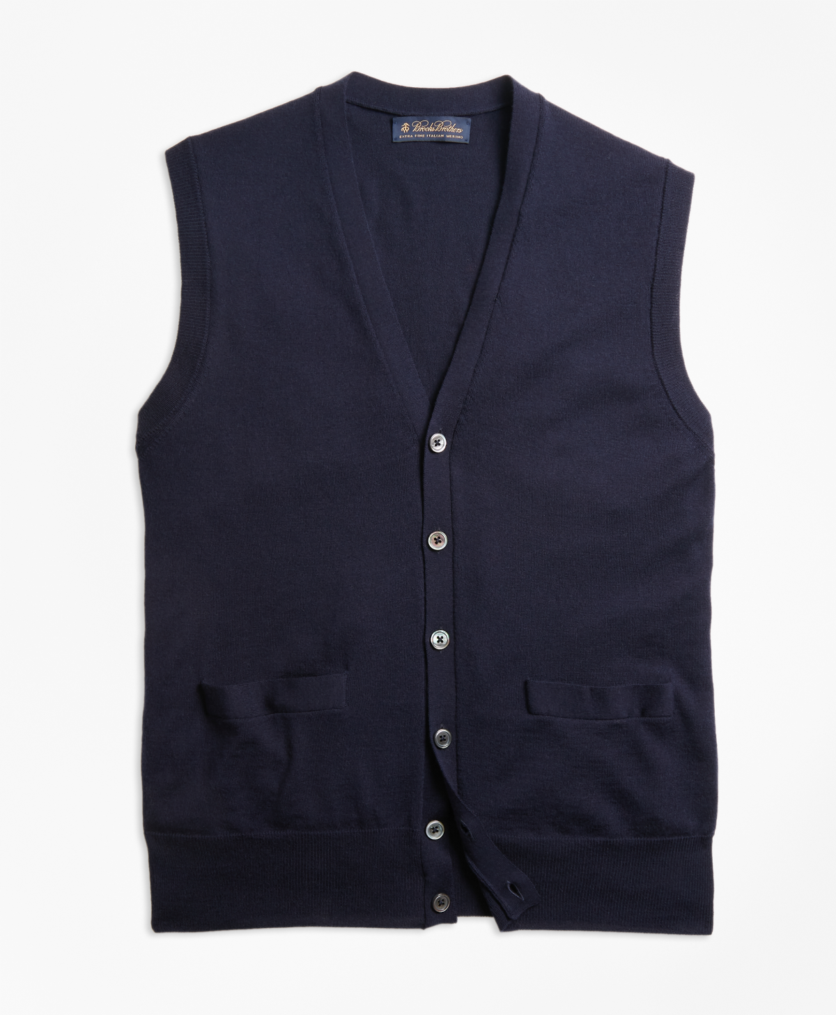 BrooksTech Merino Wool Button-Front Vest