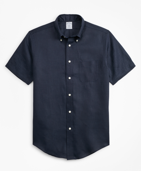 Regent Fit Irish Linen Short-Sleeve Sport Shirt