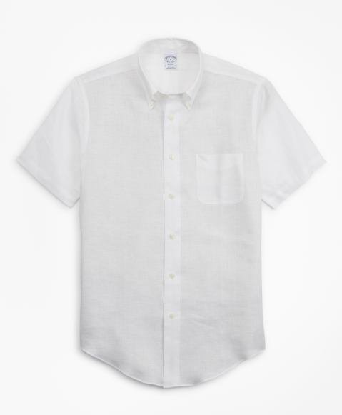 Regent Fit Irish Linen Short-Sleeve Sport Shirt