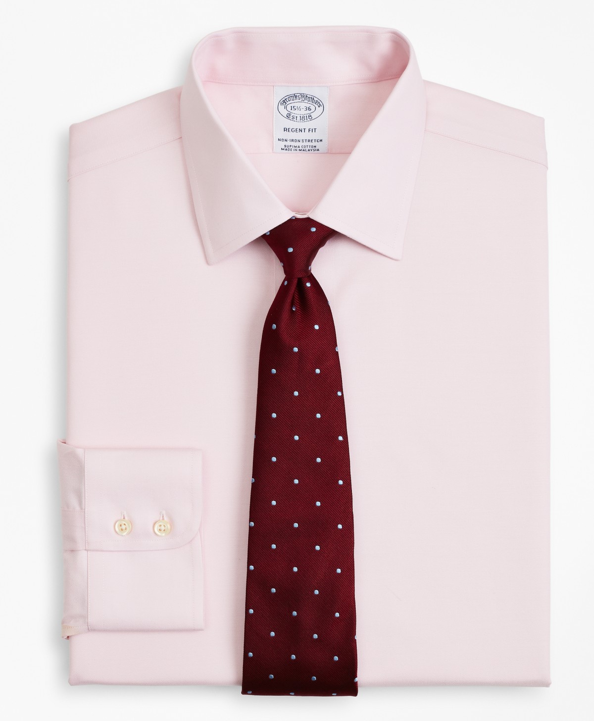 Stretch Regent Fitted Dress Shirt, Non-Iron Twill Ainsley Collar
