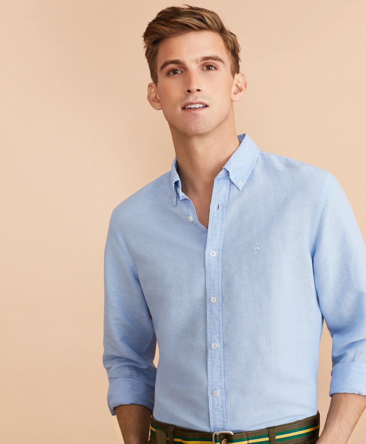 Garment-Dyed Linen-Cotton Shirt
